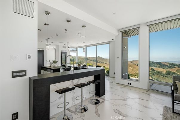 Interior, Kitchen, Marble, Pendant Lights, Recessed Lighting