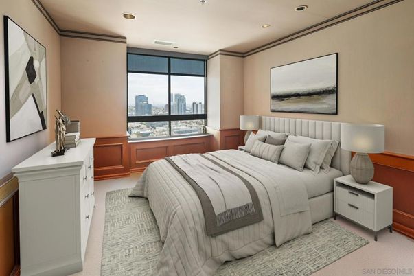 Bedroom, Interior, Recessed Lighting