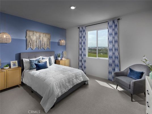 Bedroom, Interior, Pendant Lights, Recessed Lighting