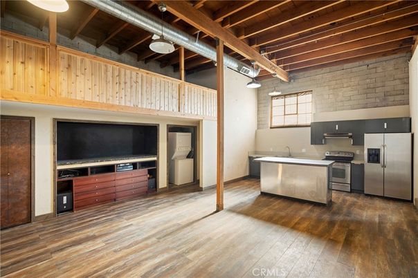 Interior, Kitchen, Pendant Lights, Stainless Steel Appliances, Stone Walls, Wooden Beams, Wooden Ceilings, Wood Texture Flooring