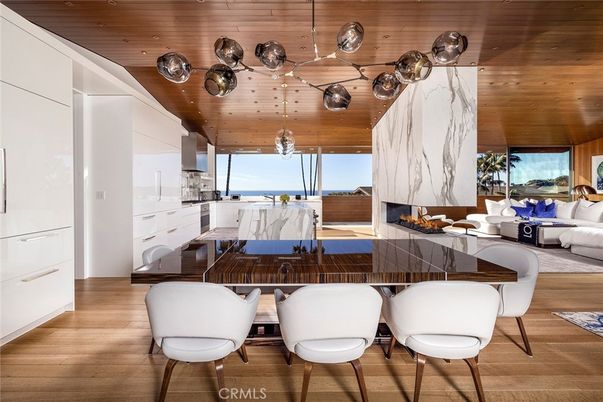 Dining room, Fireplace, Interior, Living room, Pendant Lights, Wooden Ceilings, Wood Texture Flooring, Wooden Walls