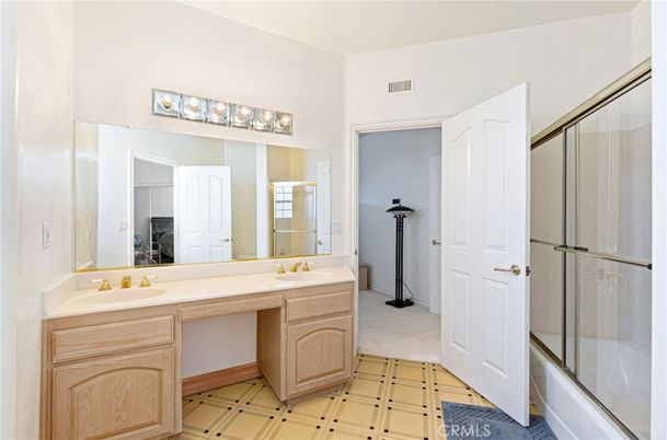 Bathroom, Dual Sink Vanities, Glass Shower, Interior