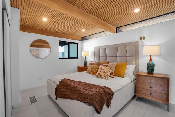 Bedroom, Interior, Recessed Lighting, Wooden Beams, Wooden Ceilings