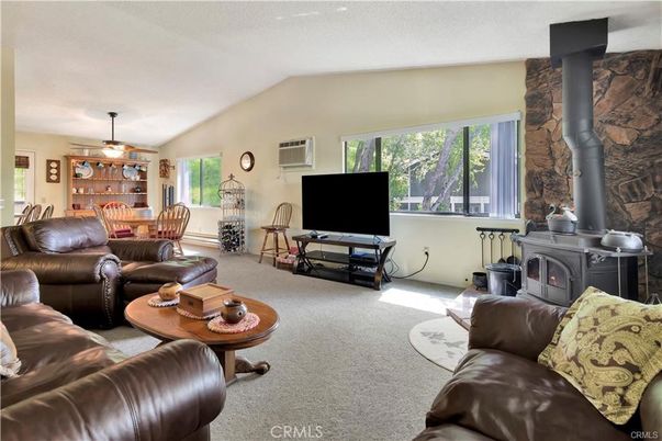 Dining room, Fireplace, Interior, Living room, Stone Walls