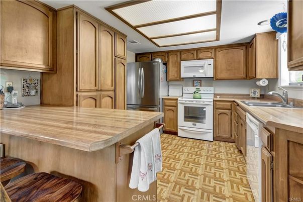 Interior, Kitchen, Wood Texture Flooring
