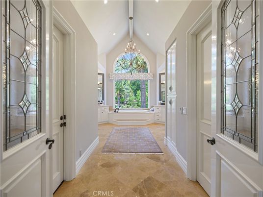 Bathroom, Chandelier, Interior, Recessed Lighting