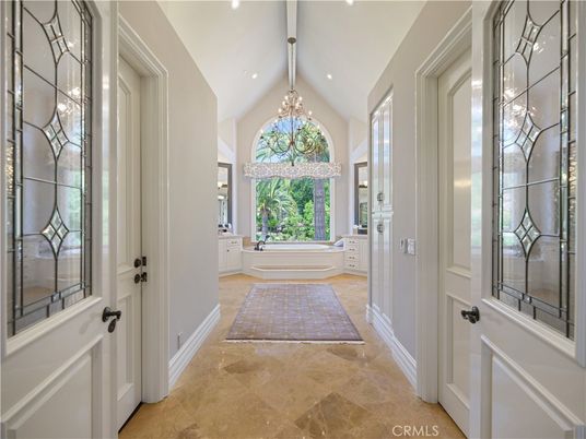 Bathroom, Chandelier, Interior, Recessed Lighting