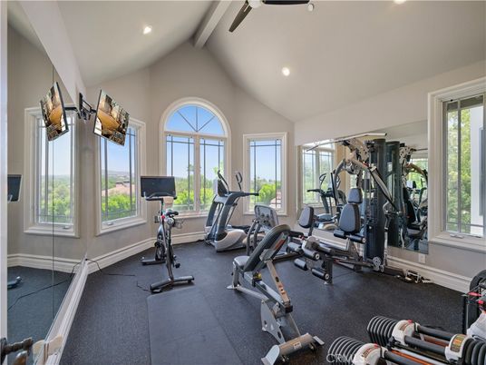 Fitness Equipment, Gym, Interior, Recessed Lighting