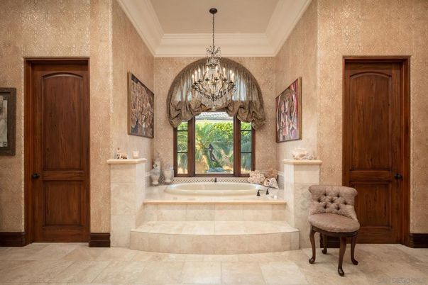 Bathroom, Chandelier, Interior