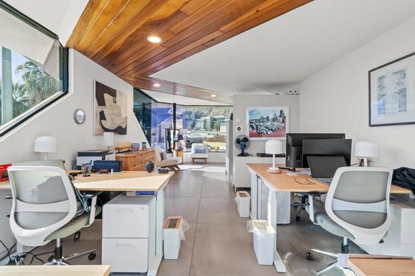 Home Office, Interior, Recessed Lighting, Wooden Ceilings
