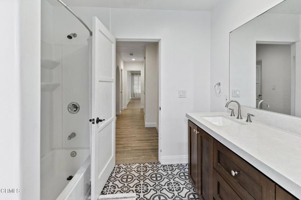 Bathroom, Interior, Wood Texture Flooring