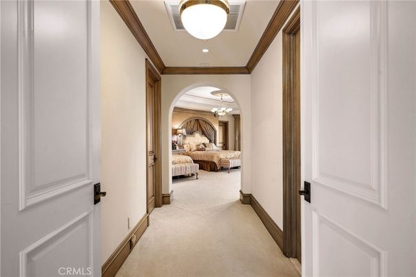Bedroom, Chandelier, Interior, Recessed Lighting