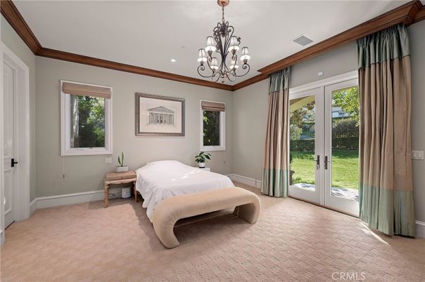Bedroom, Chandelier, Interior, Recessed Lighting