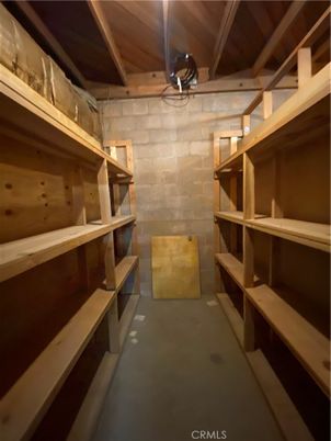 Interior, Stone Walls, Wooden Ceilings