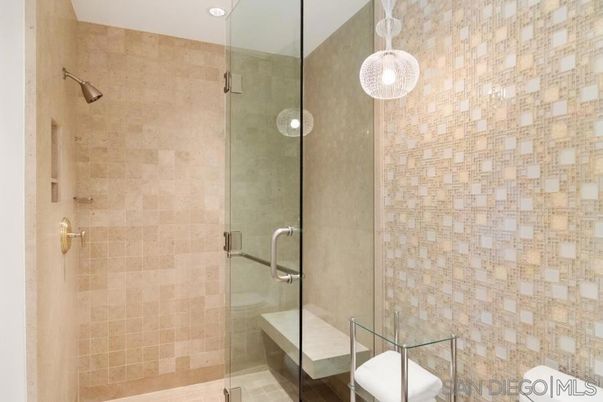 Bathroom, Glass Shower, Interior, Pendant Lights, Recessed Lighting
