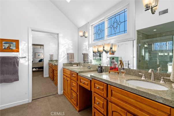 Bathroom, Bedroom, Dual Sink Vanities, Glass Shower, Interior