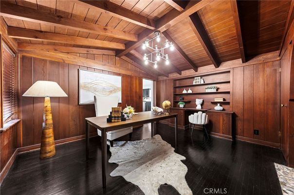 Home Office, Interior, Wooden Beams, Wooden Ceilings, Wood Texture Flooring, Wooden Walls