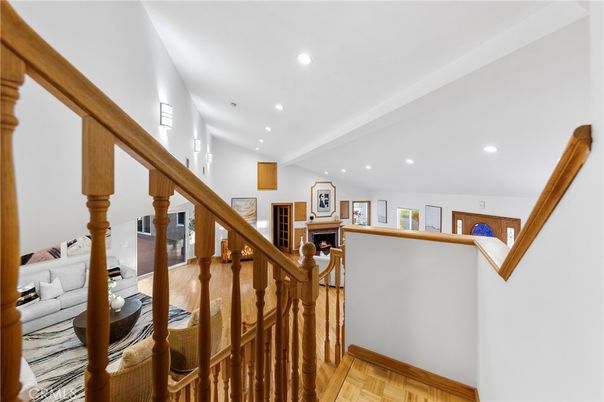 Fireplace, Interior, Recessed Lighting, Wood Texture Flooring