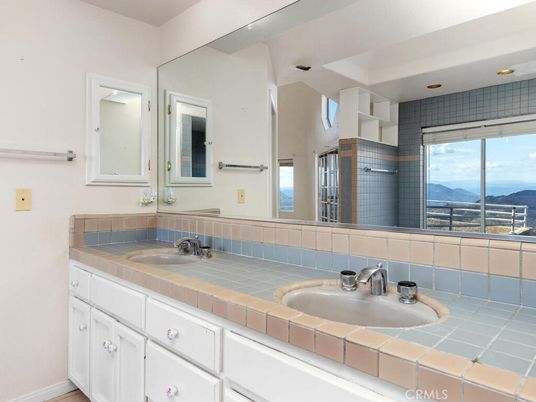 Bathroom, Dual Sink Vanities, Interior, Recessed Lighting, Tile Countertops