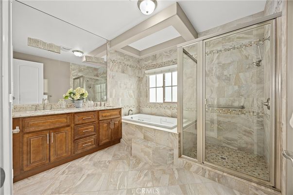 Bathroom, Dual Sink Vanities, Glass Shower, Interior