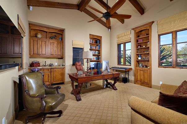 Home Office, Interior, Wooden Beams
