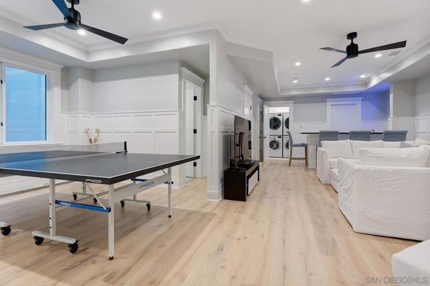 Game Room, Interior, Recessed Lighting, Wood Texture Flooring