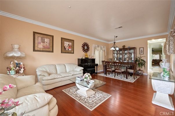 Dining room, Interior, Living room, Pendant Lights, Piano, Wood Texture Flooring