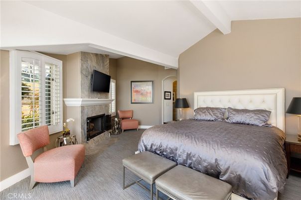 Bedroom, Fireplace, Interior