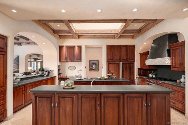 Interior, Kitchen, Recessed Lighting, Wooden Beams
