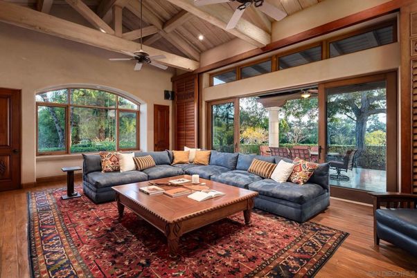 Interior, Living room, Recessed Lighting, Wooden Beams, Wood Texture Flooring
