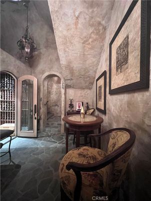 Interior, Pendant Lights, Stone Walls, Wine Storage