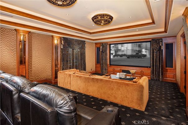 Home Theatre Room, Interior, Projection Screen, Recessed Lighting, Theatre Room