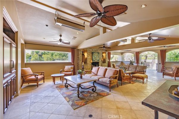 Interior, Living room, Recessed Lighting, Stone Walls