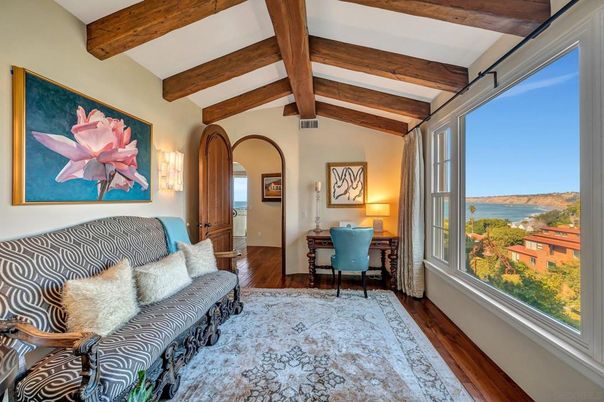 Home Office, Interior, Water, Wooden Beams, Wood Texture Flooring