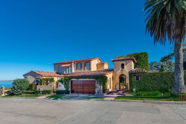 Attached, Backyard, Exterior, Facade, Water, Mediterranean