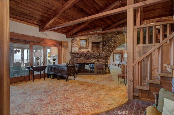 Fireplace, Interior, Stone Walls, Wooden Beams, Wooden Ceilings