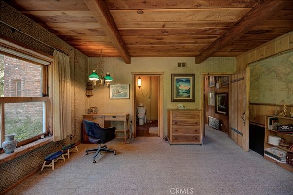 Home Office, Interior, Wooden Beams, Wooden Ceilings
