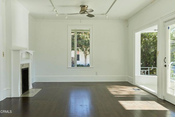 Empty room, Fireplace, Interior, Wood Texture Flooring