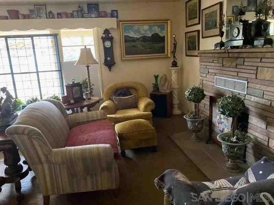 Fireplace, Interior, Living room, Stone Walls