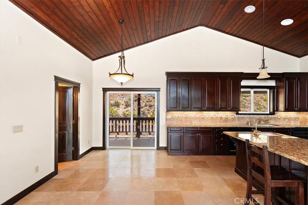Interior, Kitchen, Pendant Lights, Recessed Lighting, Wooden Ceilings