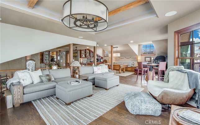 Chandelier, Dining room, Interior, Living room, Recessed Lighting, Wood Texture Flooring