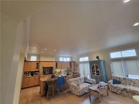 Interior, Kitchen, Living room, Recessed Lighting, Wood Texture Flooring