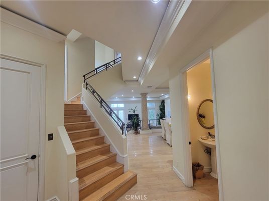Bathroom, Interior, Recessed Lighting, Wood Texture Flooring