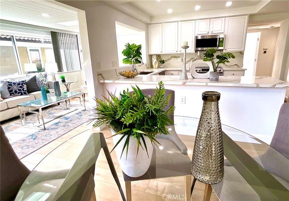 Dining room, Interior, Kitchen, Living room, Recessed Lighting