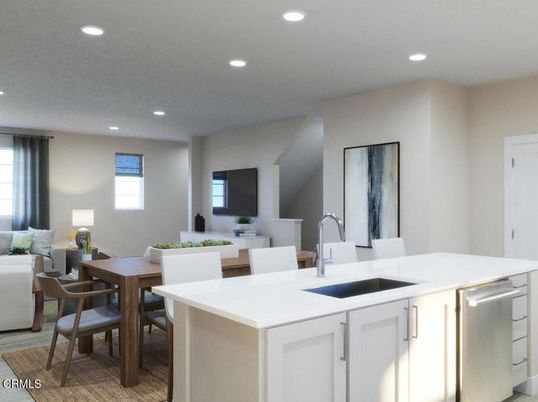 Dining room, Interior, Kitchen, Recessed Lighting