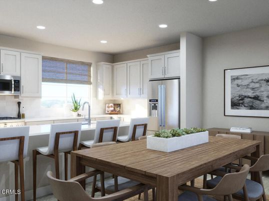 Dining room, Interior, Kitchen, Recessed Lighting, Stainless Steel Appliances