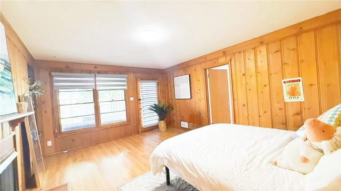 Bedroom, Interior, Wood Texture Flooring, Wooden Walls