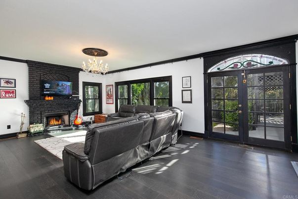 Chandelier, Fireplace, Interior, Living room, Wood Texture Flooring