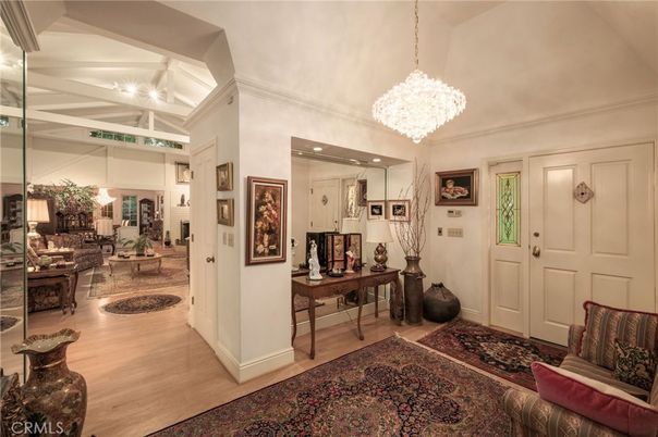 Chandelier, Home Office, Interior, Living room, Recessed Lighting, Wood Texture Flooring