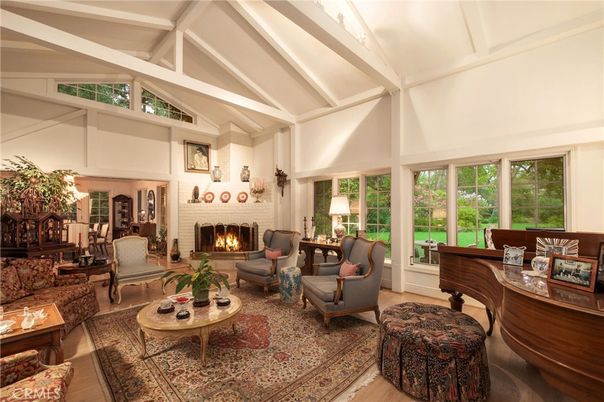 Fireplace, Interior, Living room, Piano, Wood Texture Flooring